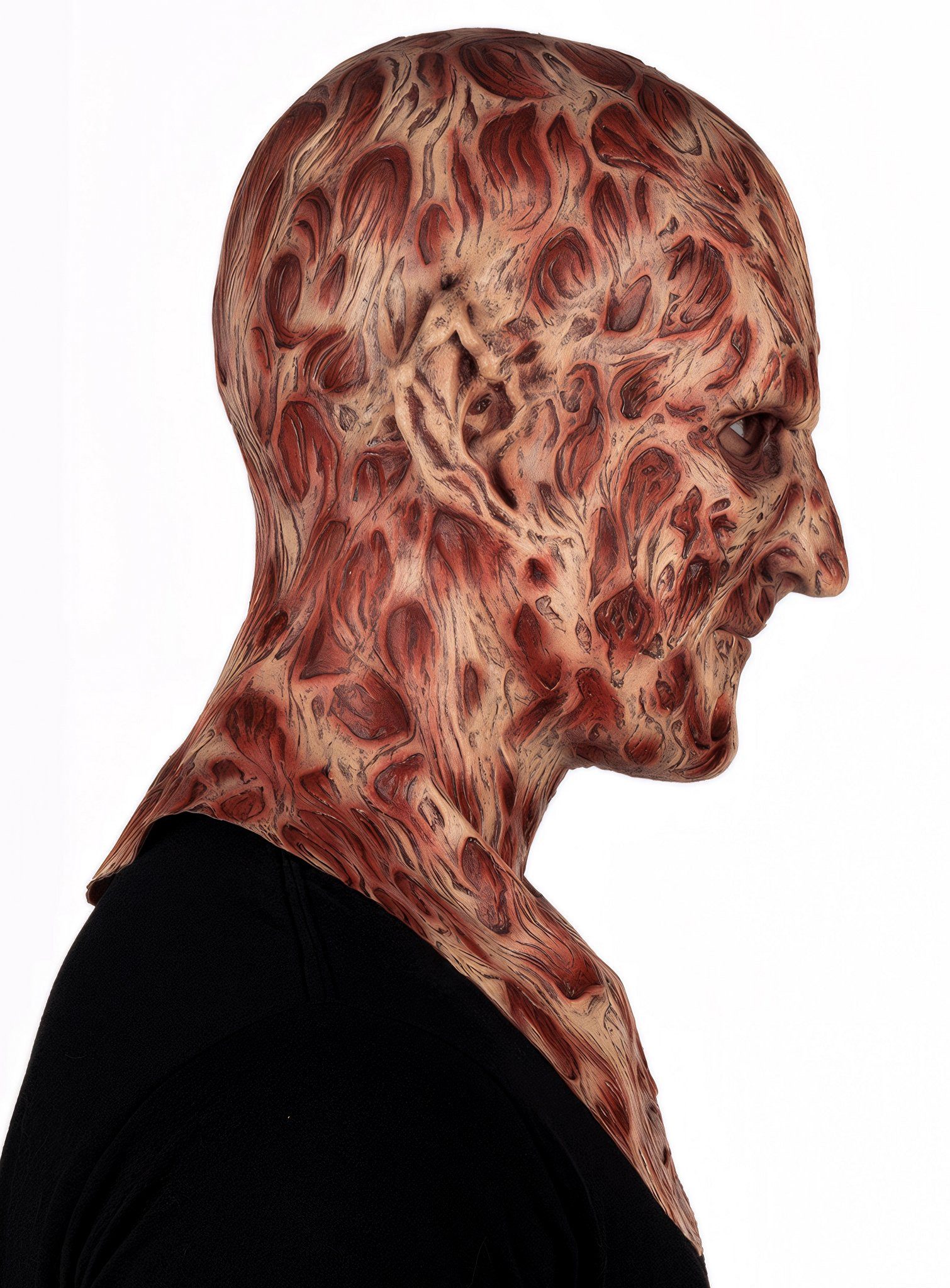 Ghoulish Productions Verkleidungsmaske Freddy – Nightmare Latex Hyper Maske, Strapazierfähige Freddy Maske, die sich Deinem Gesicht anpasst!