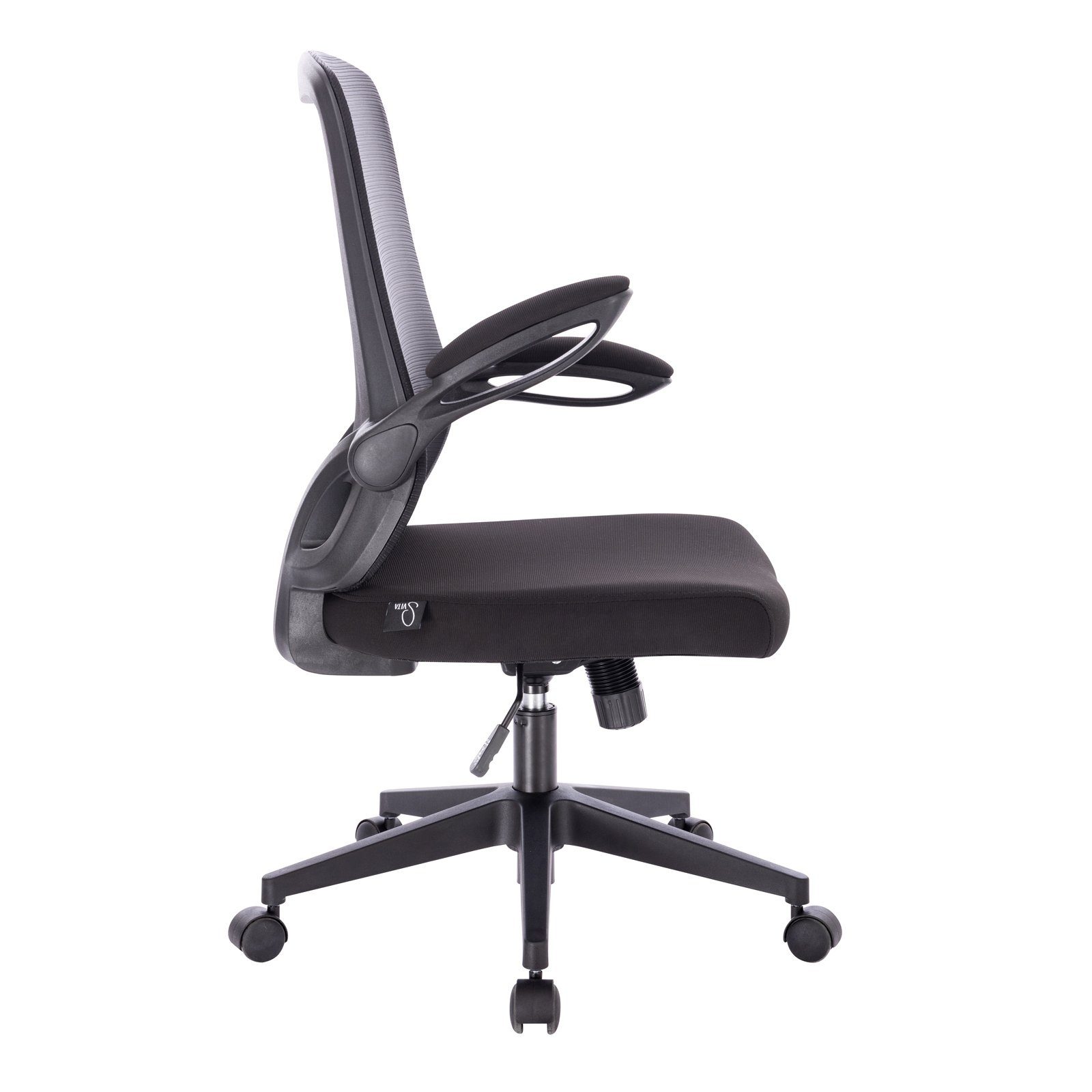 SVITA Bürostuhl TOM, höhenverstellbar, verstellbare Armlehnen, atmungsaktiv, Grau