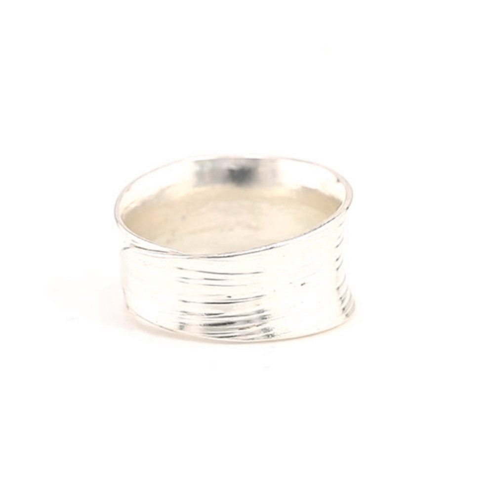 Cavill Silberring Cavill 925 Silberring, breiter Bandring mit strukturierter Optik (1-tlg)