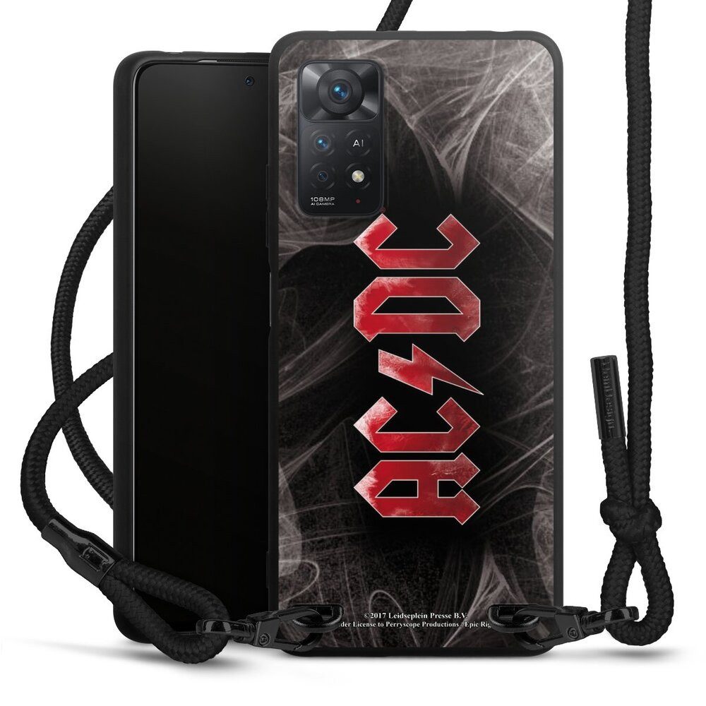 DeinDesign Handyhülle ACDC Logo Fanartikel ACDC White Dust, Xiaomi Redmi Note 11 Pro 5G Premium Handykette Hülle mit Band