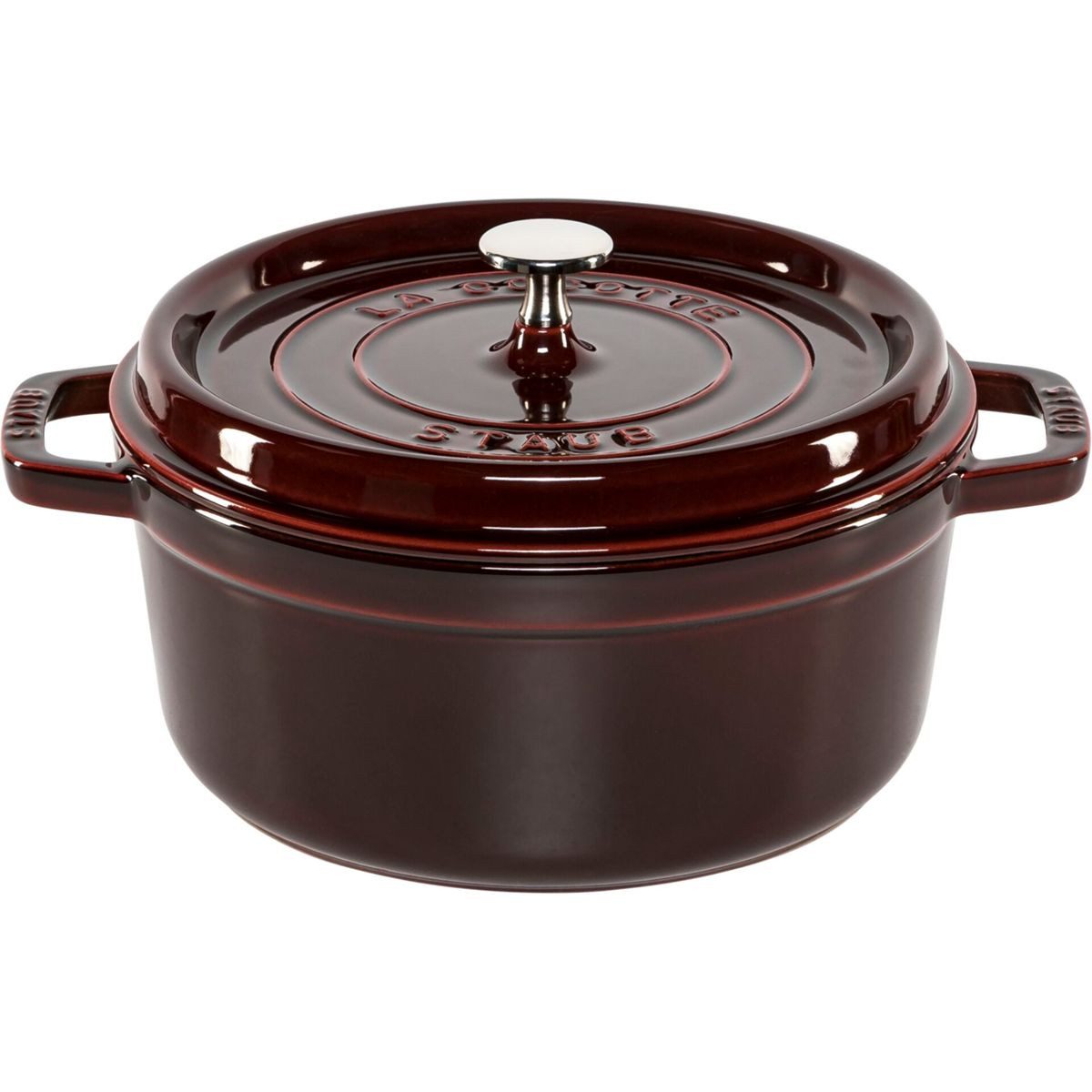 Auflaufform La Cocotte 24cm rund, grenadine, Gusseisen
