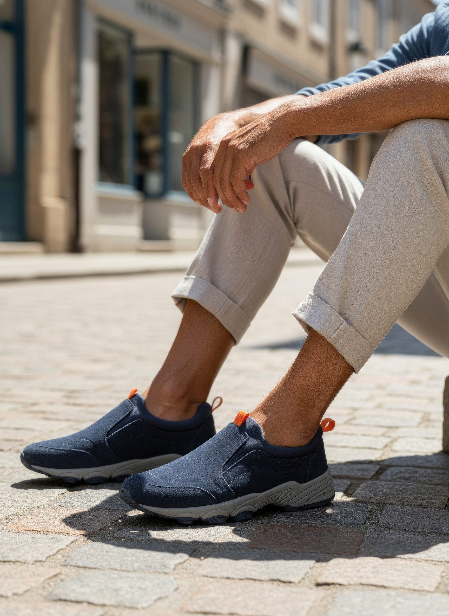 John Devin Lederschuh, Slipper, Halbschuhe, Freizeitschuhe, Ledersneaker Sneaker Slip-On-Sneaker zum Reinschlüpfen aus Leder