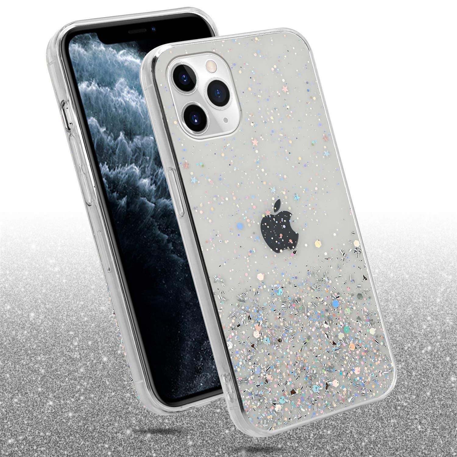 Cadorabo Handyhülle für iPhone 11 Hülle Apple iPhone 11, Flexible TPU Silikon Handy Schutzhülle - Hülle - mit Glitzer