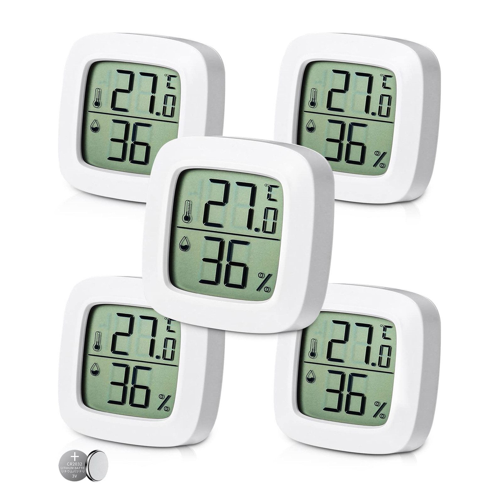 Hygrometer Mini Thermo-Hygrometer, 5 Stück Hygrometer und Thermometer digital
