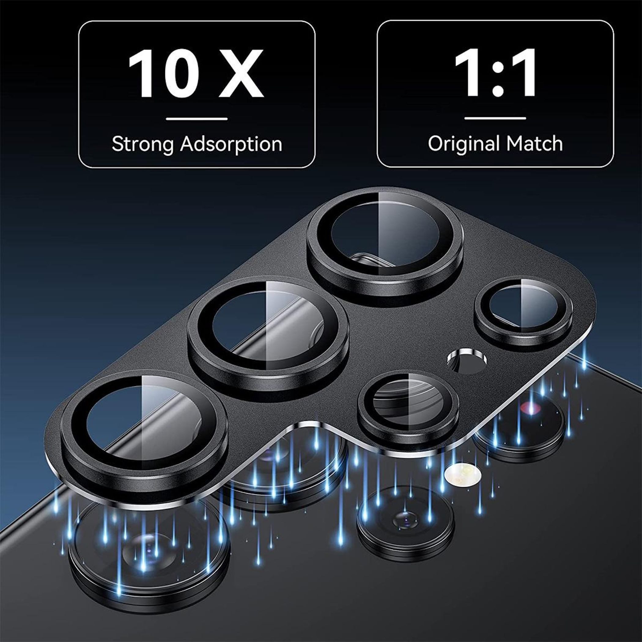 Wigento Kameraschutzglas Linsenglas für Samsung Galaxy S26 Ultra Aluminium Ring 9H Dünn Blau für Samsung Galaxy S26 Ultra 5G, Aluminium Rahmen, Anti Reflex