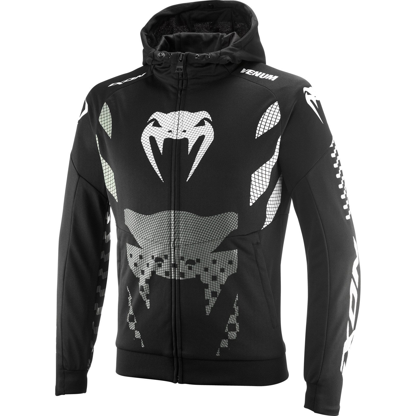 Ixon Motorradjacke Ixon Hoodie Venum Touch-R Schwarz / Anthrazit / Weiß