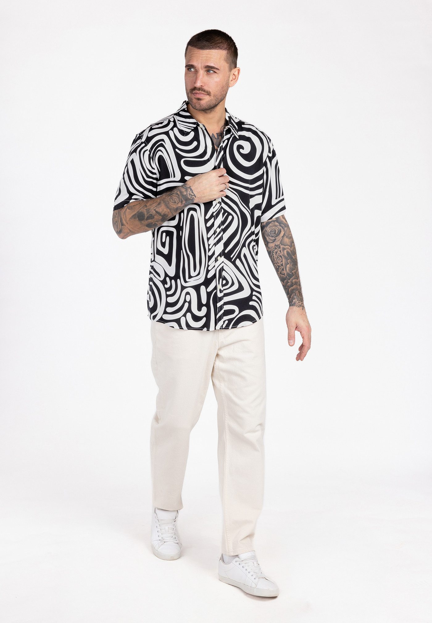 Key Largo Kurzarmhemd MSH KLSUNGLASSES 1/2 allover printed (1-tlg)
