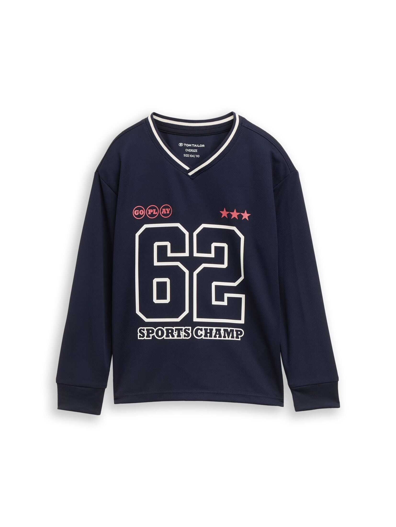 TOM TAILOR Langarmshirt T-Shirt (im Einserpack) Oversize Trikot Langarmshirt
