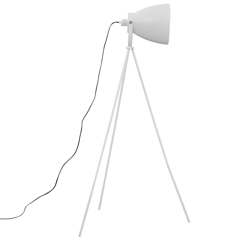 Kabel aus schwarzes in Weißer Stehlampe Tromsdorf, vidaXL + Metall Schirm