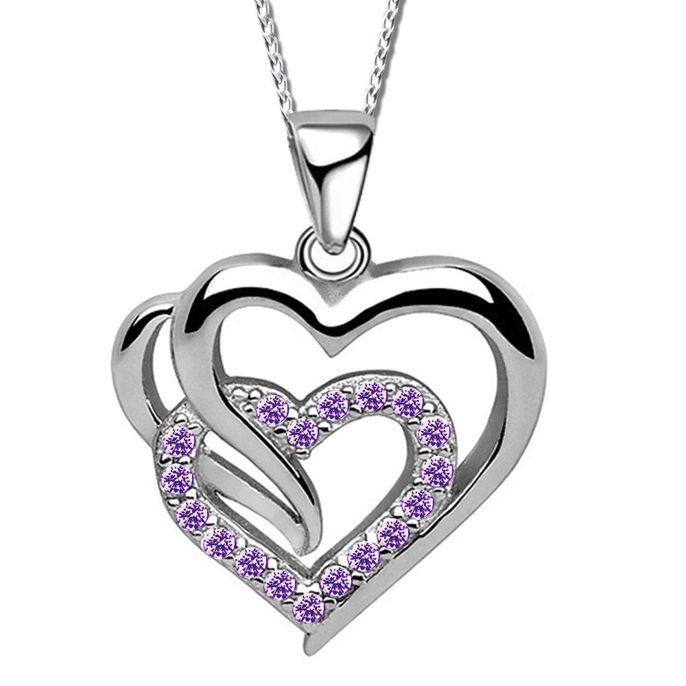 Limana Herzkette echt Kette Geschenk Frauen 925 Damen Mädchen Halskette Silber mit Anhänger, Sterling Herz Idee