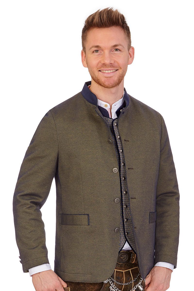 Alpenwahnsinn Trachtenjanker Janker - INNTAL - oliv/blau