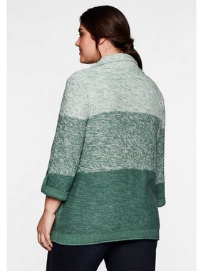 Sheego Rollkragenpullover Große Größen mit 3/4-Arm, im Colour-Blocking