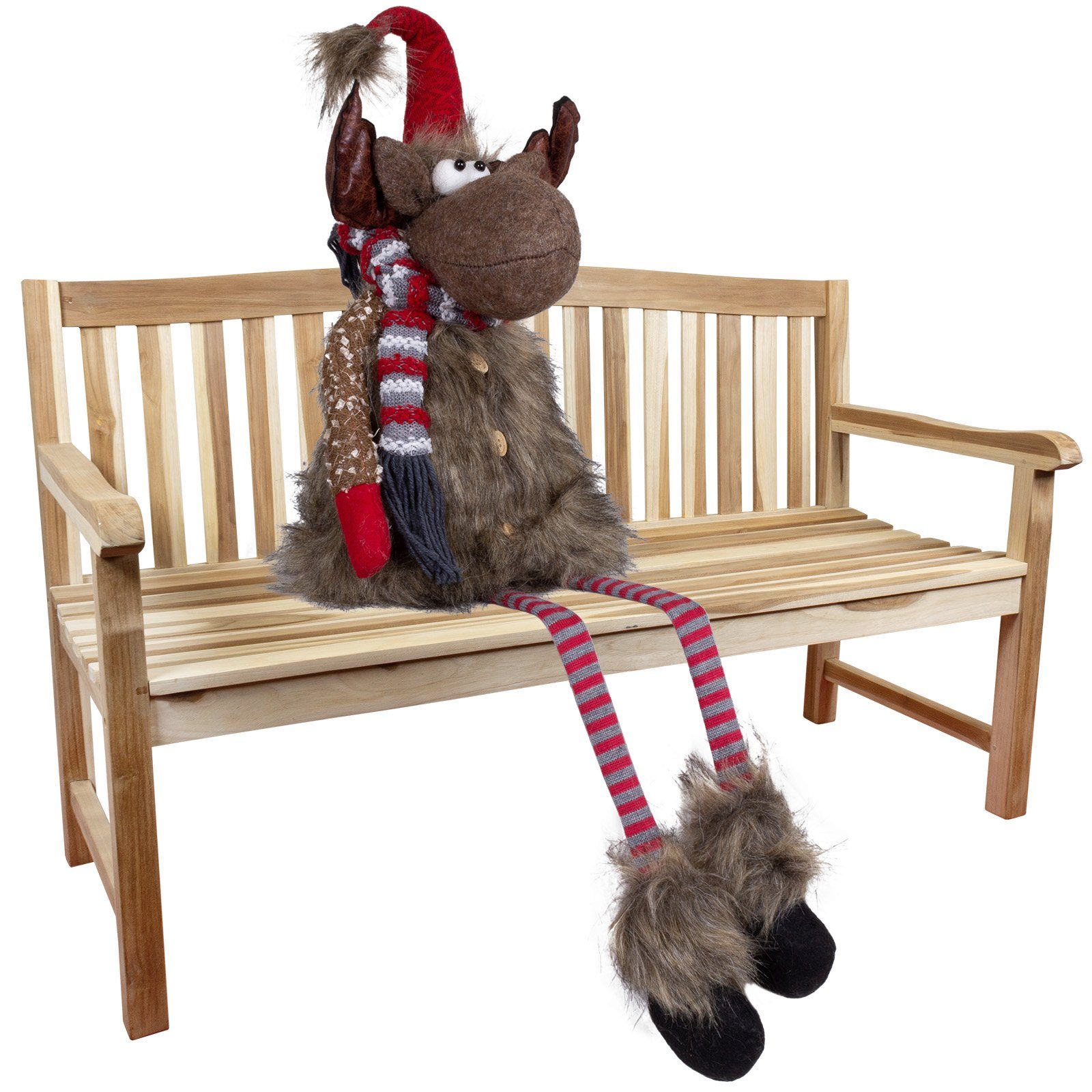 Weihnachtsfigur Elch 36cm (90cm) XL Kantenhocker