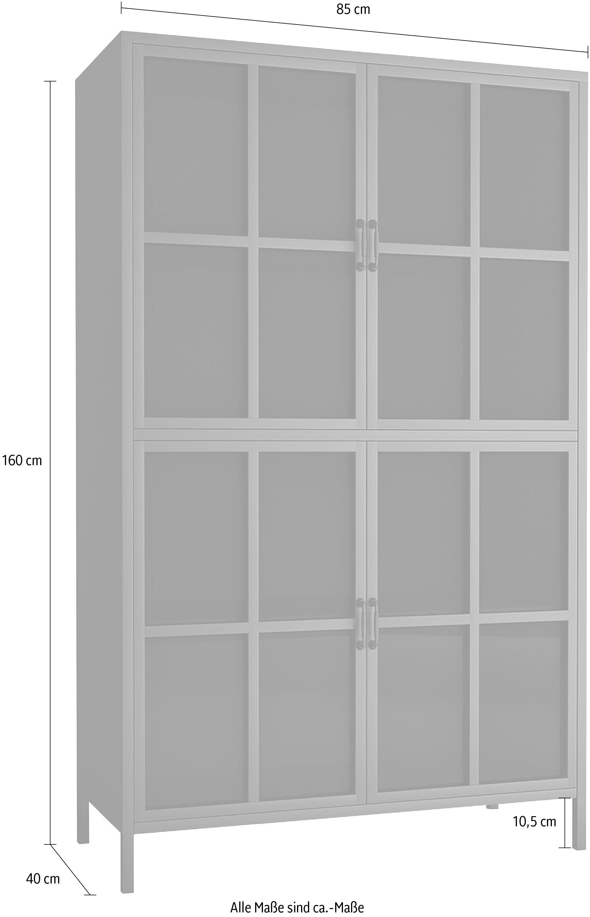 Homexperts Vitrine Choice designorientiertes Highboard mit Glastüren