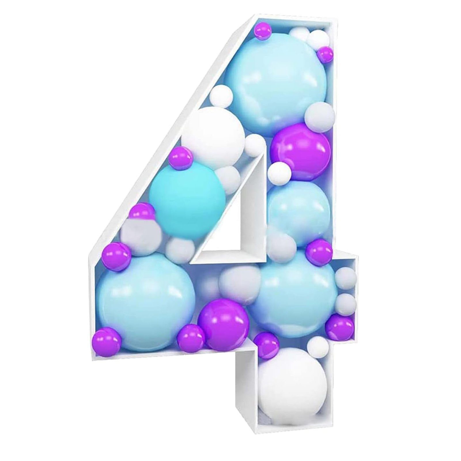 SEEZSSA Luftballon Zahlen Ballonrahmen,Mosaik Digital Ballon für Geburtstagsfeier, Große Pappzahlen Mosaikzahlen aus Karton für Luftballons Rahmen