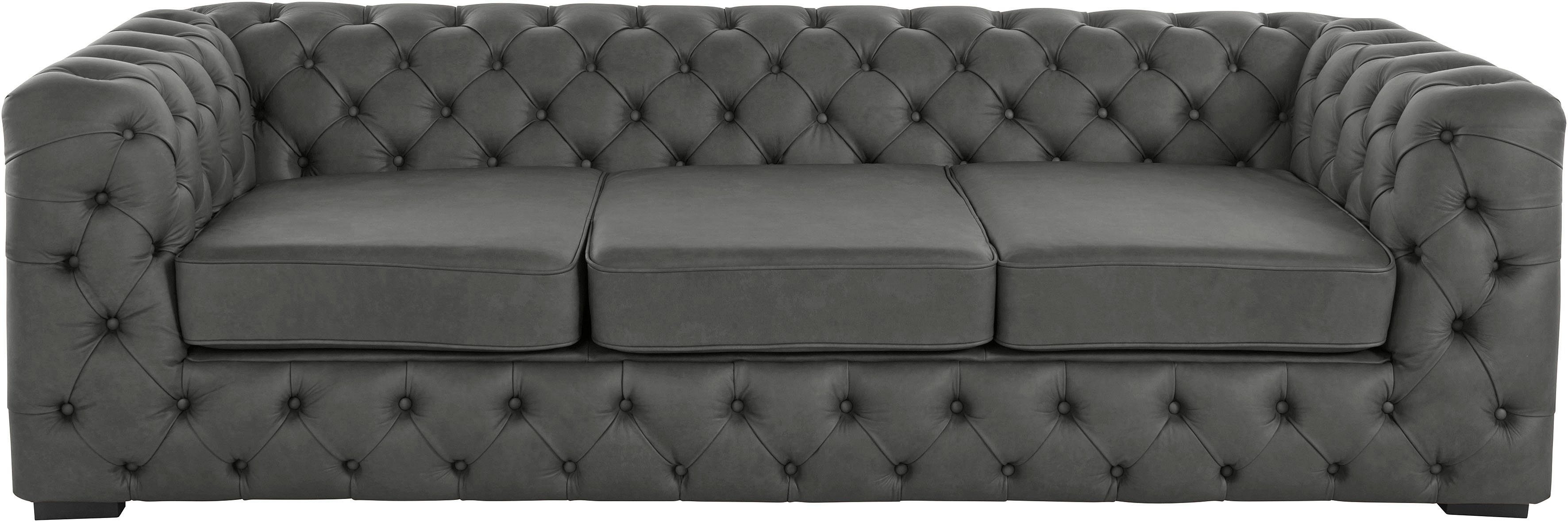 Home affaire Chesterfield-Sofa Kalina, klassische Chesterfield-Knopfheftung günstig online kaufen