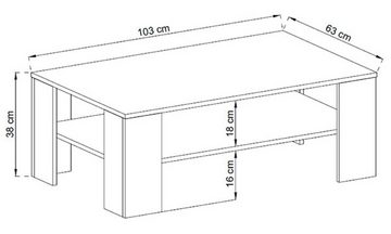 Feldmann-Wohnen Wohnwand Sky, 500cm Eiche Riviera 6-teilig