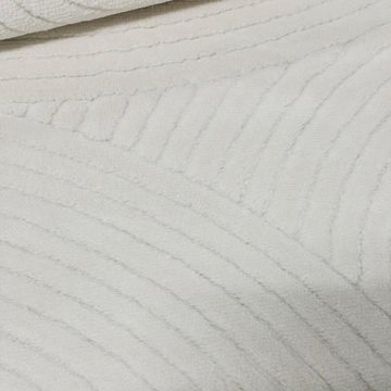 Frisé-Teppich Indoorteppich moderes Design Kurzflor, Vimoda, Rechteckig, Höhe: 11 mm, 3D, Hoch&Tief Effekt, Geometrisch, Boho Muster, Terrasse, Einfarbig