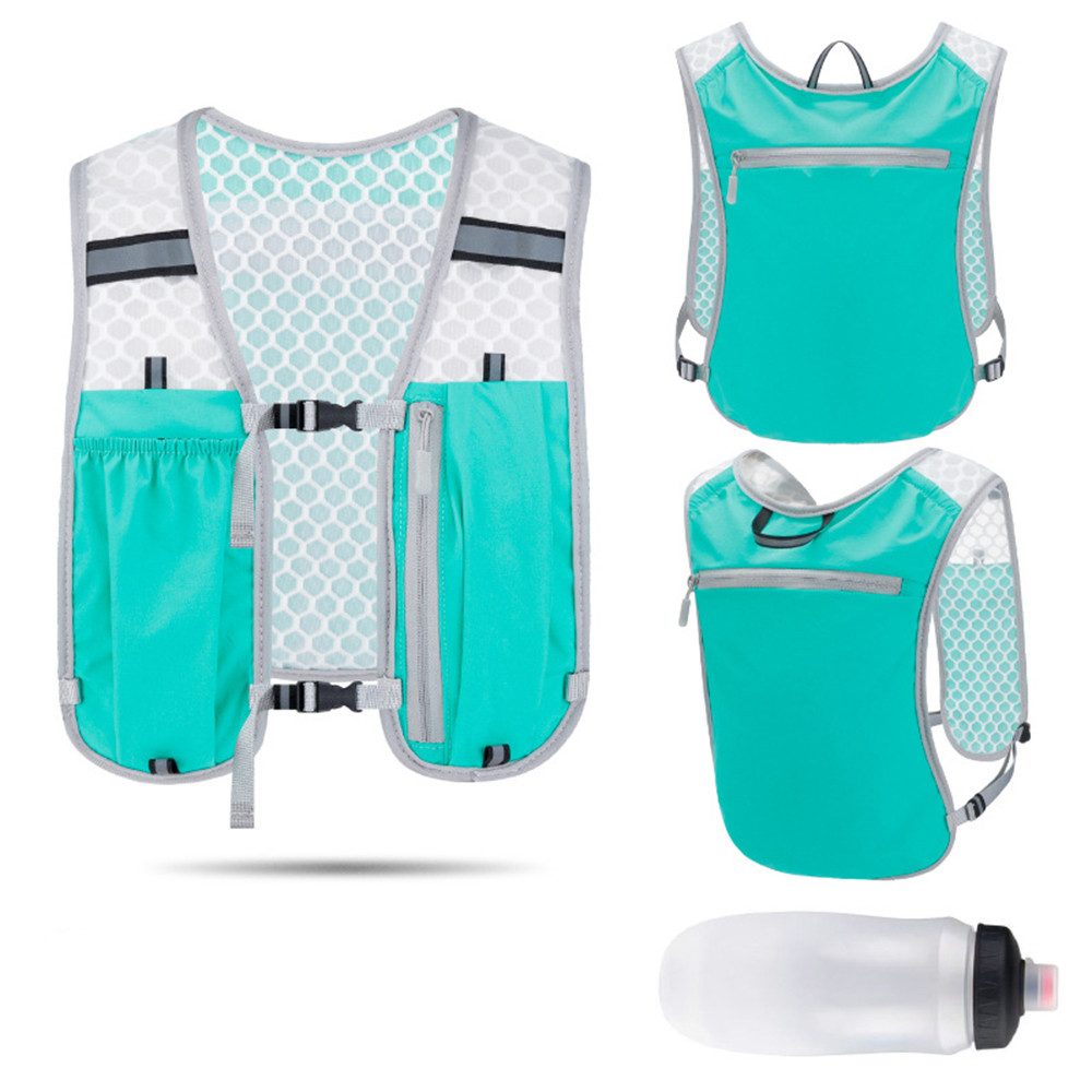 Trinkrucksack Laufweste für Damen und Herren 5L Ultraleicht mit 500ML Flaschen