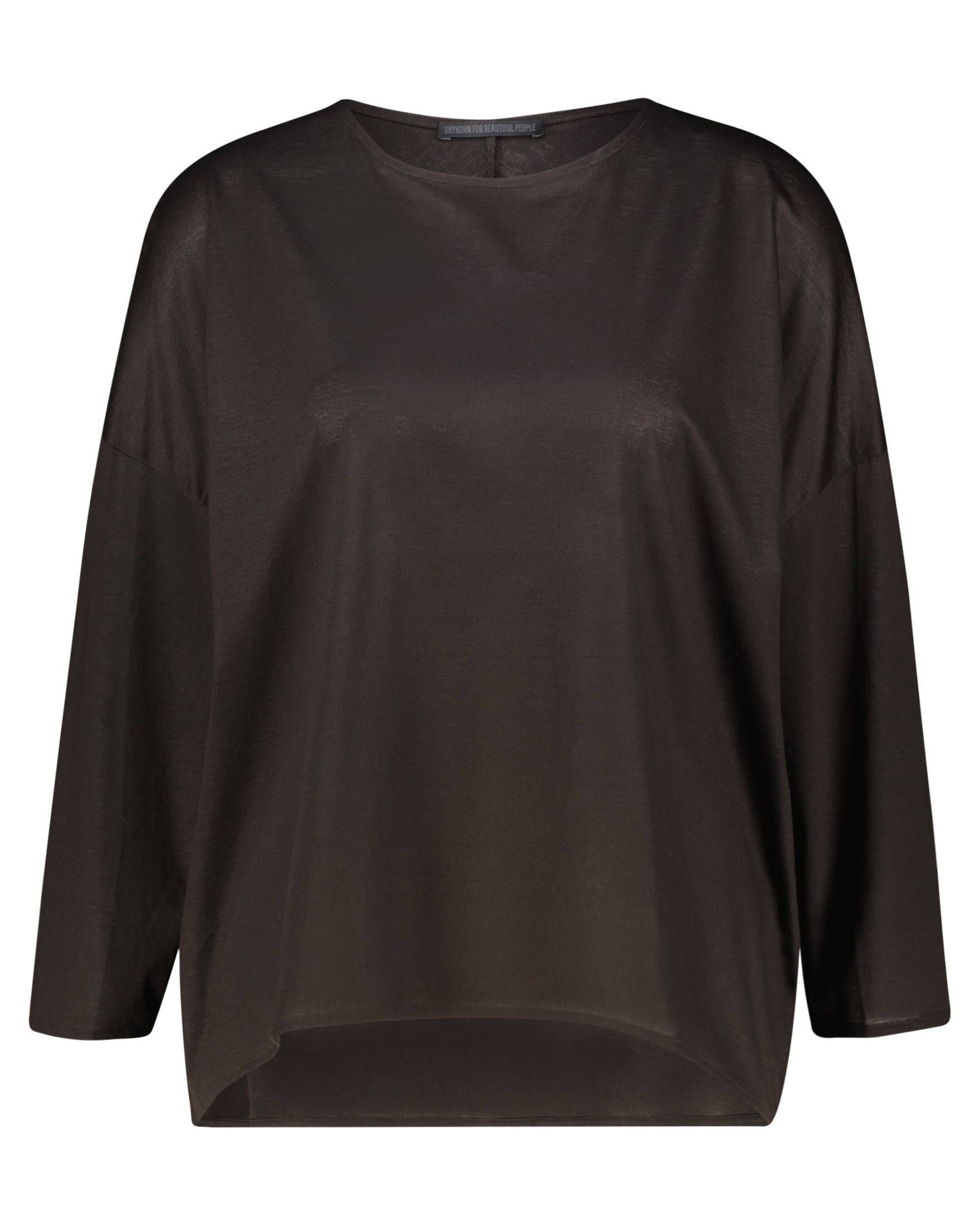 Drykorn T-Shirt Damen Shirt KIRLA 3/4- Arm (1-tlg) braun (25)