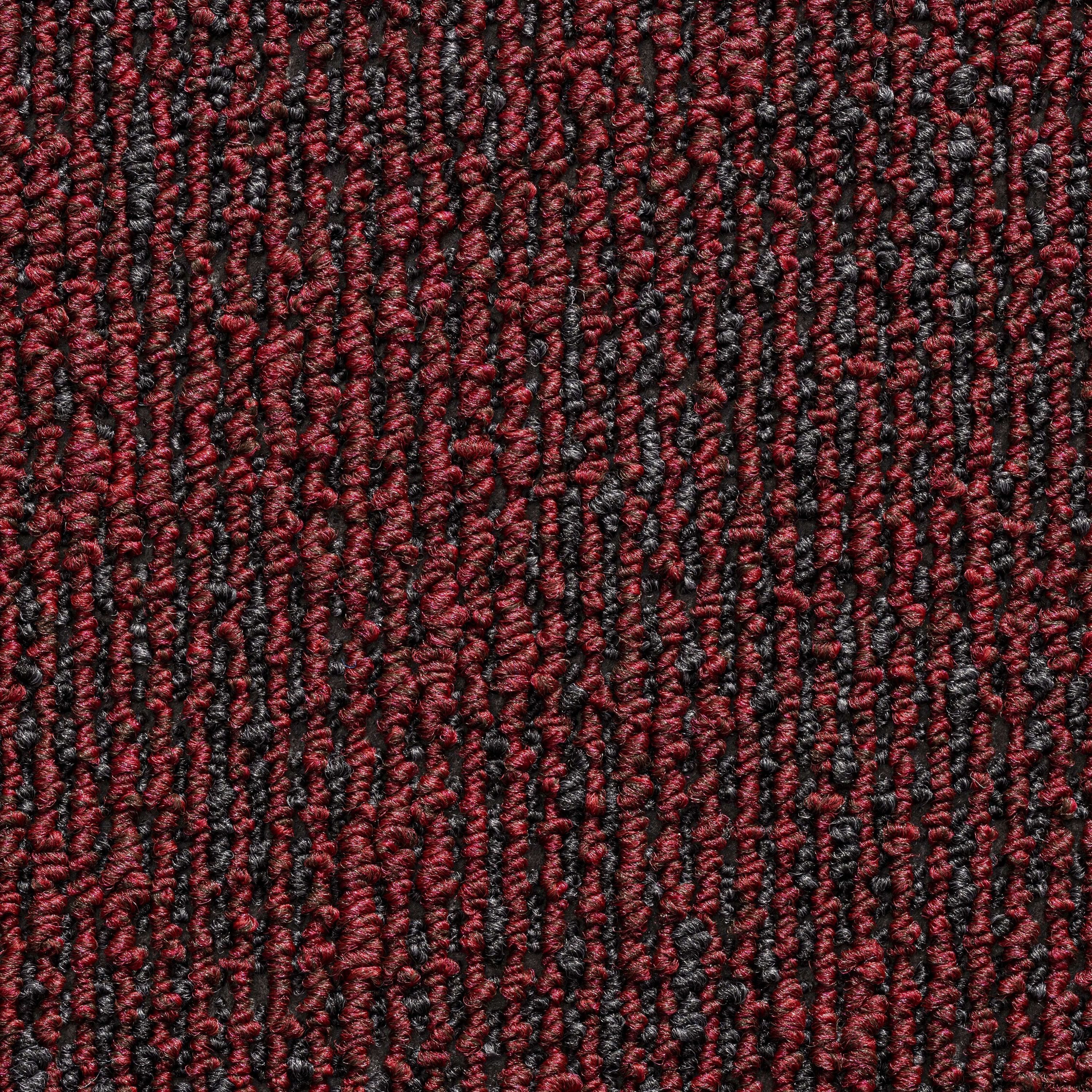ZENYA Teppich Z014RBT00500022, Zenya Flow Teppichfliesen 50x50 cm - Rot/Anthrazit mit Muster