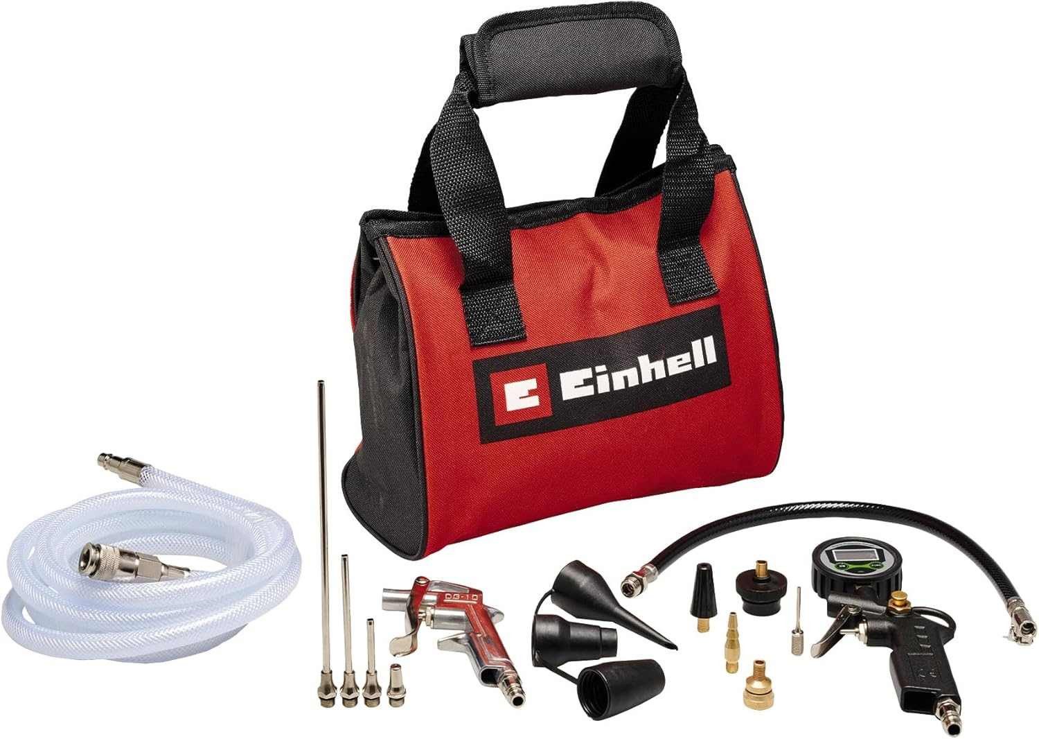 Einhell Druckluftwerkzeug Kompressoren-Zubehör15-tlg. Druckluftset, Ausblaspistole,Reifenfüller