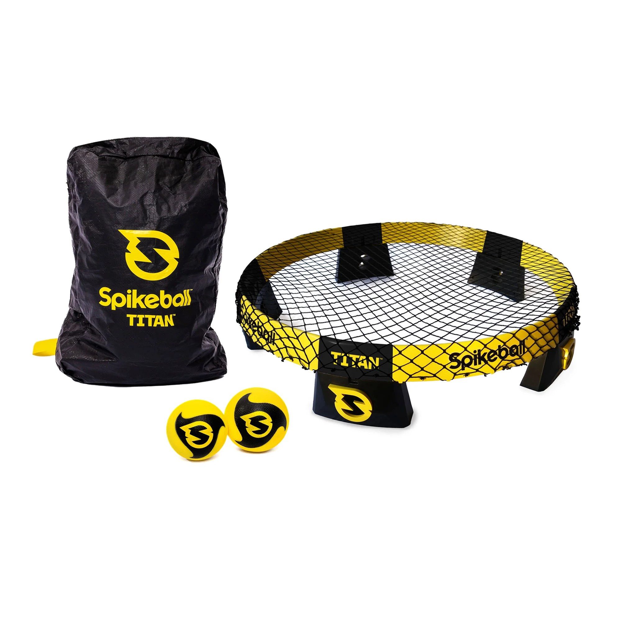 Spikeball Roundnet-Spiel Titan Set für Wettkampf & Turnier, (5-tlg), Maximale Stabilität, Pro Ball (8,9 cm)