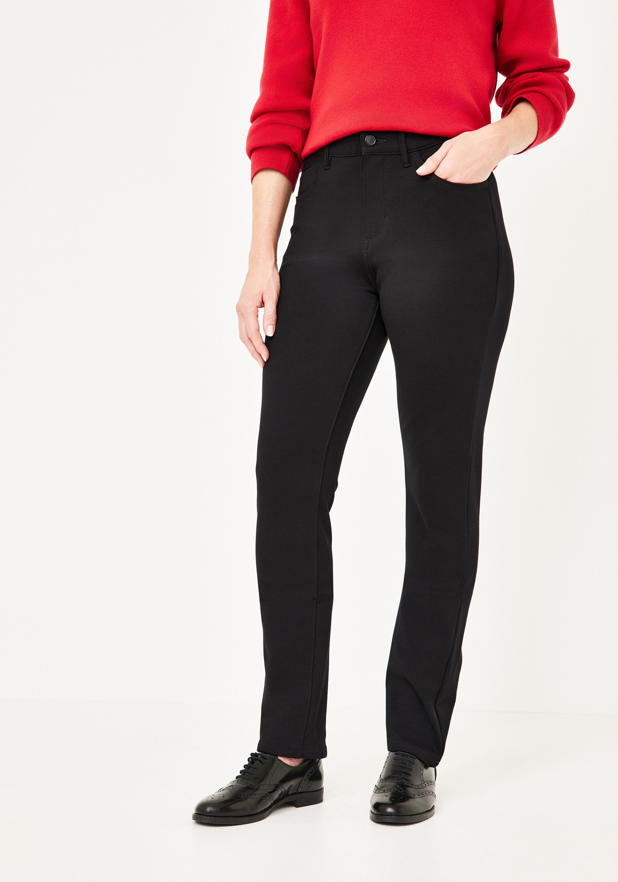 Paddock's Stoffhose PAT Schwarze Slim-Fit Stoffhose mit Stretch günstig online kaufen