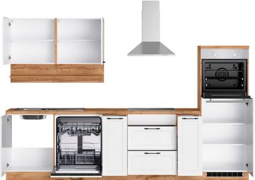 Kochstation Küche KS-Lana, 300 cm breit, wahlweise mit oder ohne E-Geräte