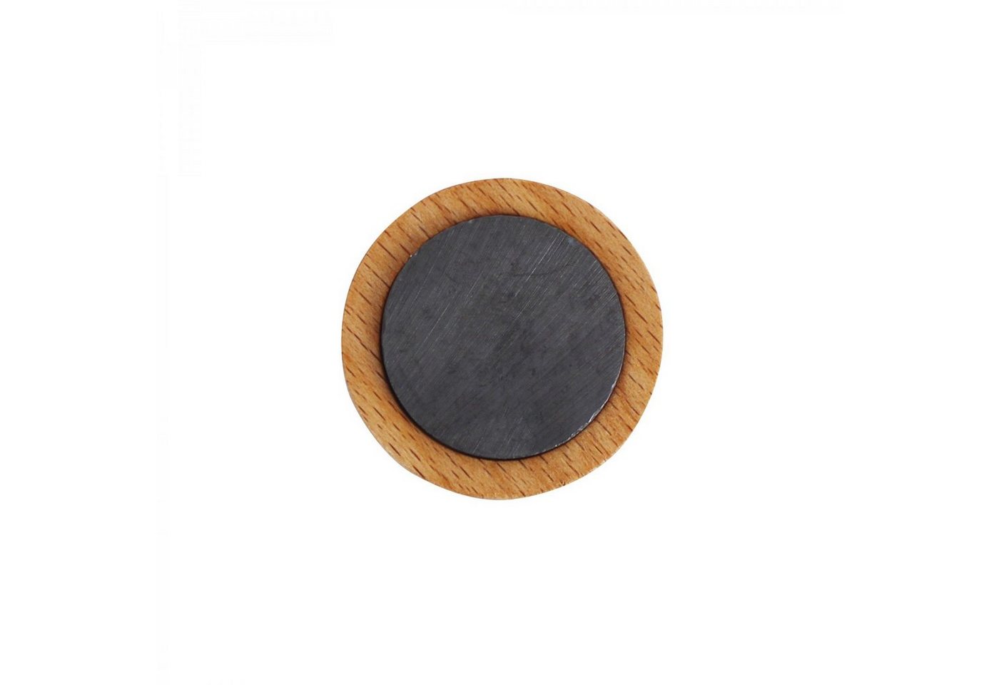Thumbnail - mitienda Magnet Handgemachter Magnet rund aus Holz Buchenholz 4cm