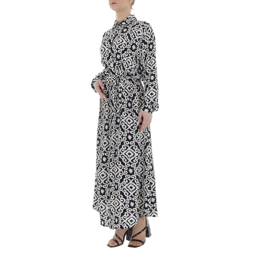 Ital-Design Maxikleid Damen Freizeit (85885219) Ornamente Blusenkleid in Du günstig online kaufen