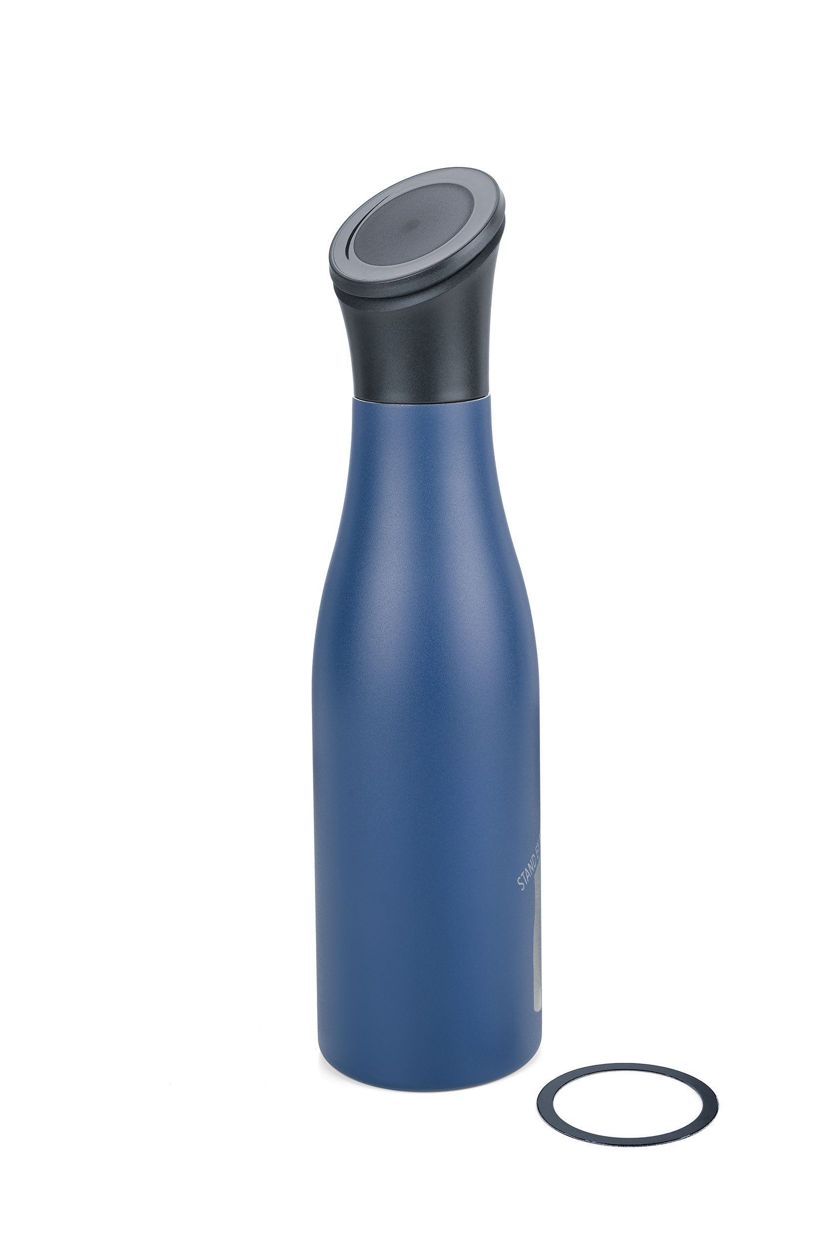 TROIKA Trinkflasche mit MagSafe handyhalter STAND BY ME, Thermoflasche 550ml aus Edelstahl, vakuumisoliert doppelwandig, 12h heiß 24h kalt, in 3 Farben