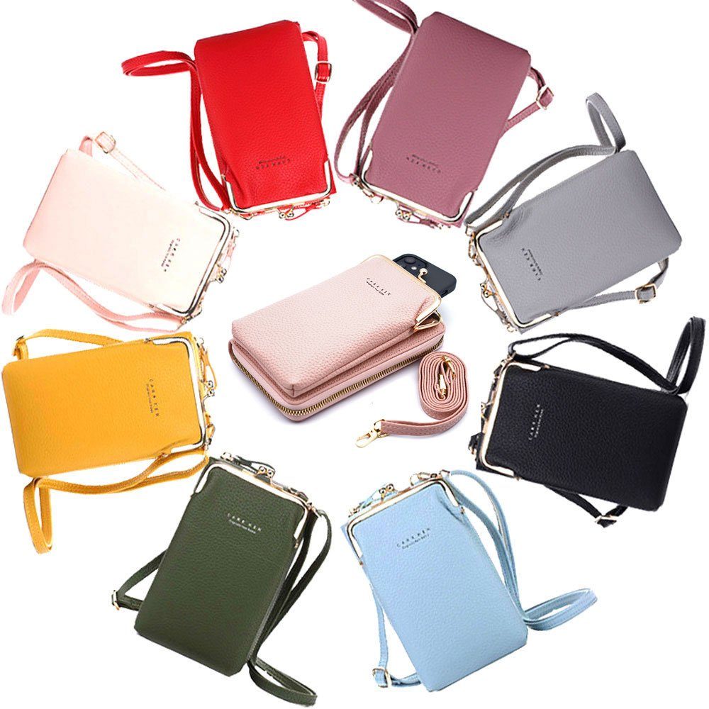 FITSU Mini Bag Umhängetasche, Schultertasche, Handytasche zum Umhängen, Umhängetasche mit Handyfach und abnehmbaren Schultergurt