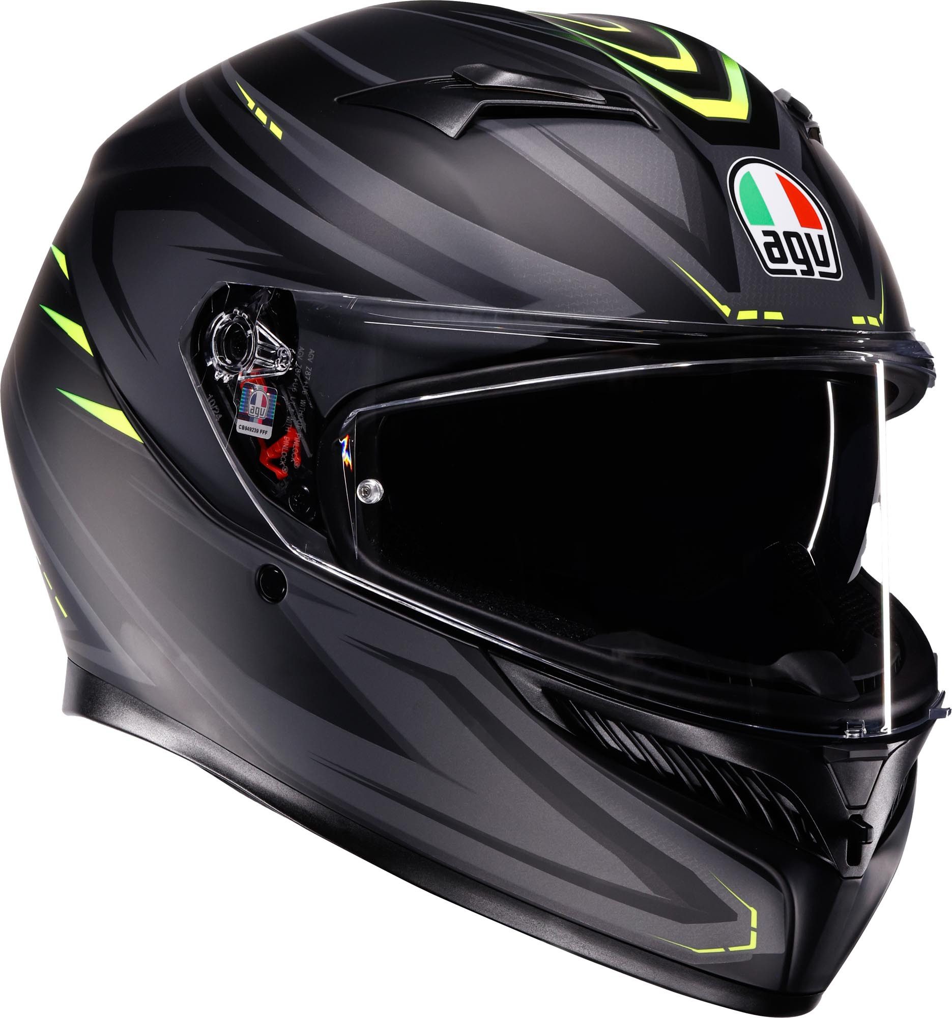 AGV Motorradhelm K3 Syth Helm, geeignet für Brillenträger,Pinlockscheibe enthalten,integriertes