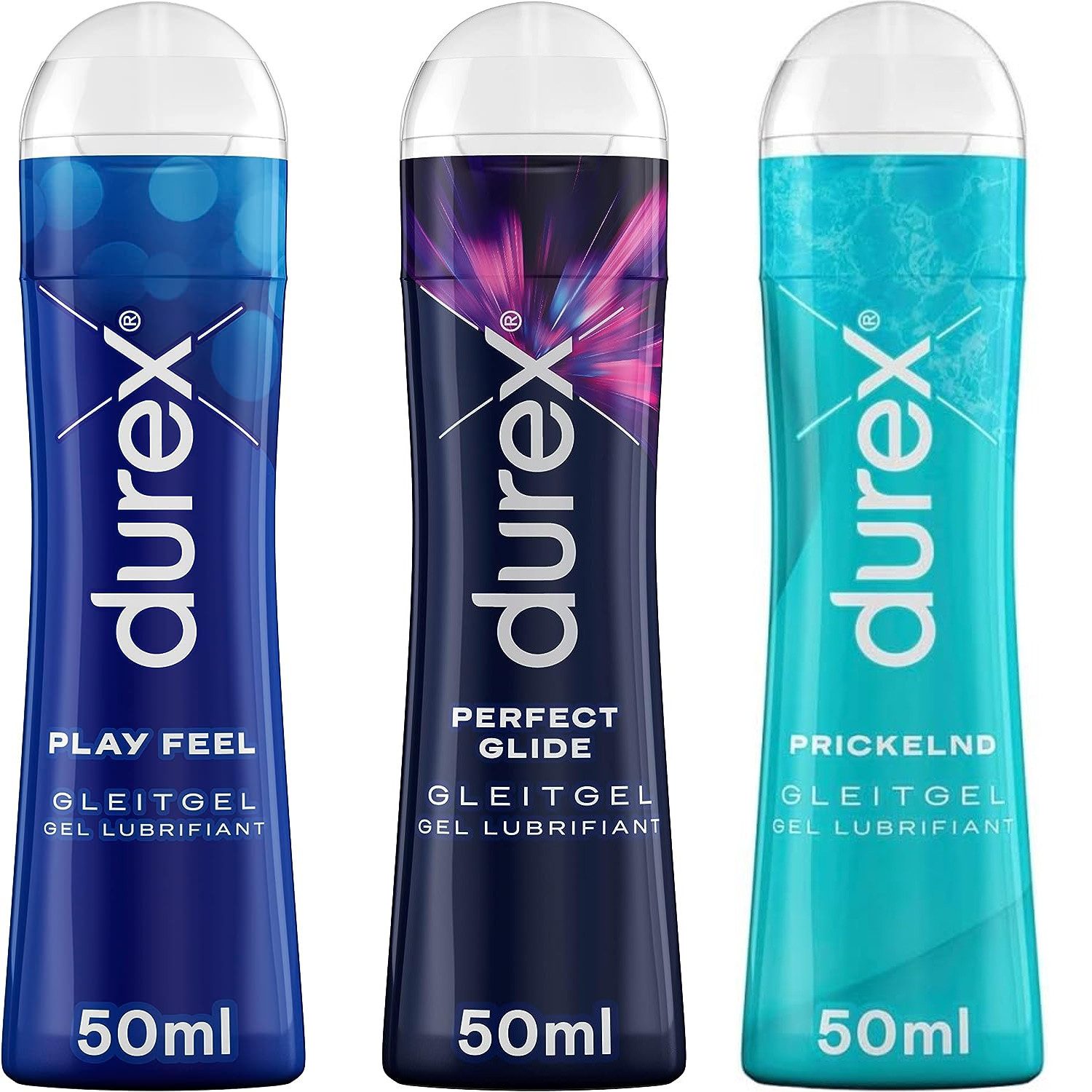 Gleitgel Play Feel & Perfect Glide & Prickelnd (3 x 50ml)