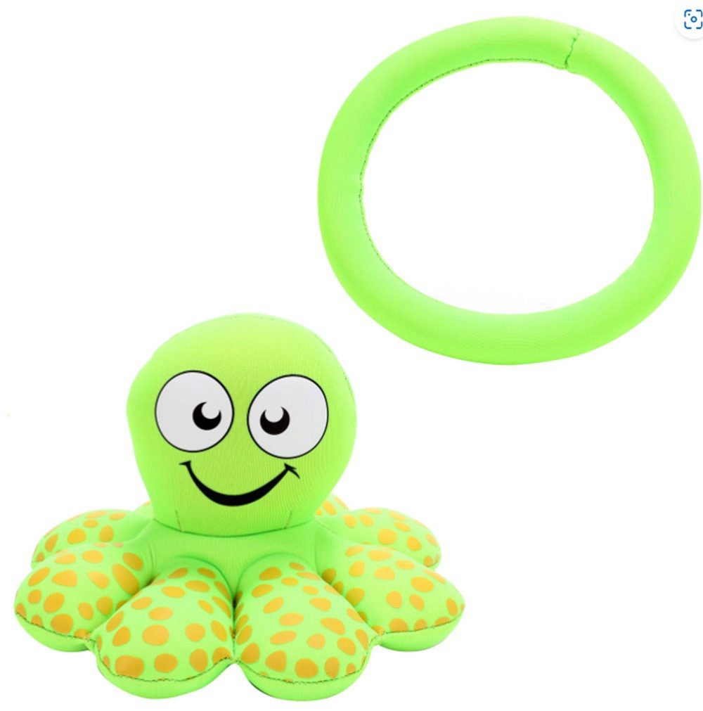 Luna24 simply great ideas... Badeplüschtier Wurfspiel, Wurfring, Badewannenspielzeug, OCTO, in drei Farben.