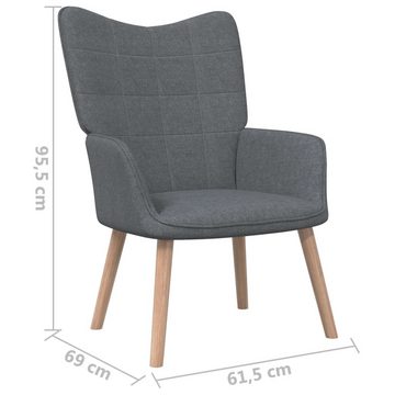 vidaXL Sessel Relaxsessel Dunkelgrau Stoff (1-St)