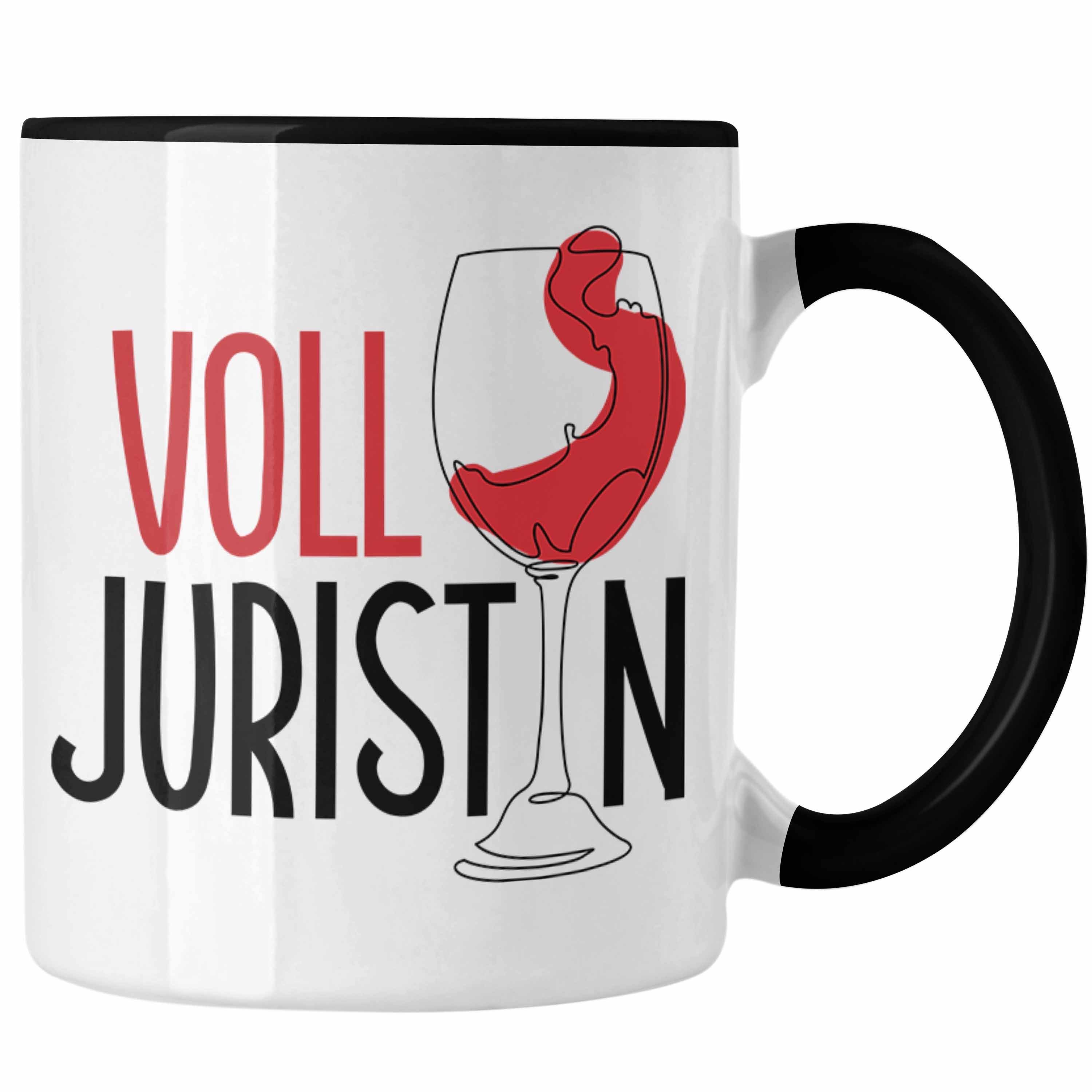 Trendation Tasse Volljuristin Tasse Wein Spruch Geschenk Ju Geschenkidee Schwarz Jura Lustiger