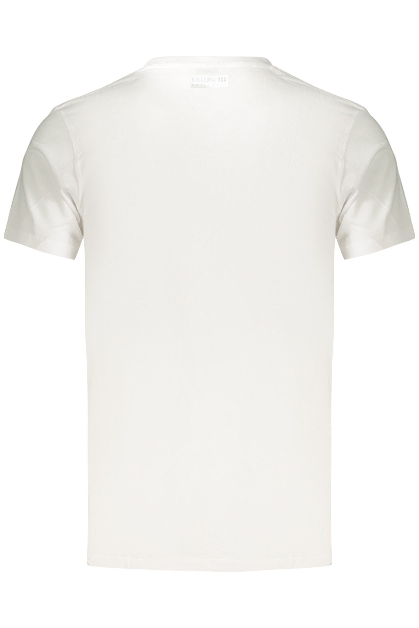 Bikkembergs T-Shirt Weißes Herren Kurzarm-T-Shirt mit Rundhals und
