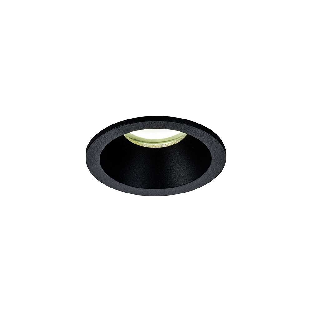 Mantra Einbauleuchte Runde Einbaulampe Comfort IP54 Schwarz-Matt