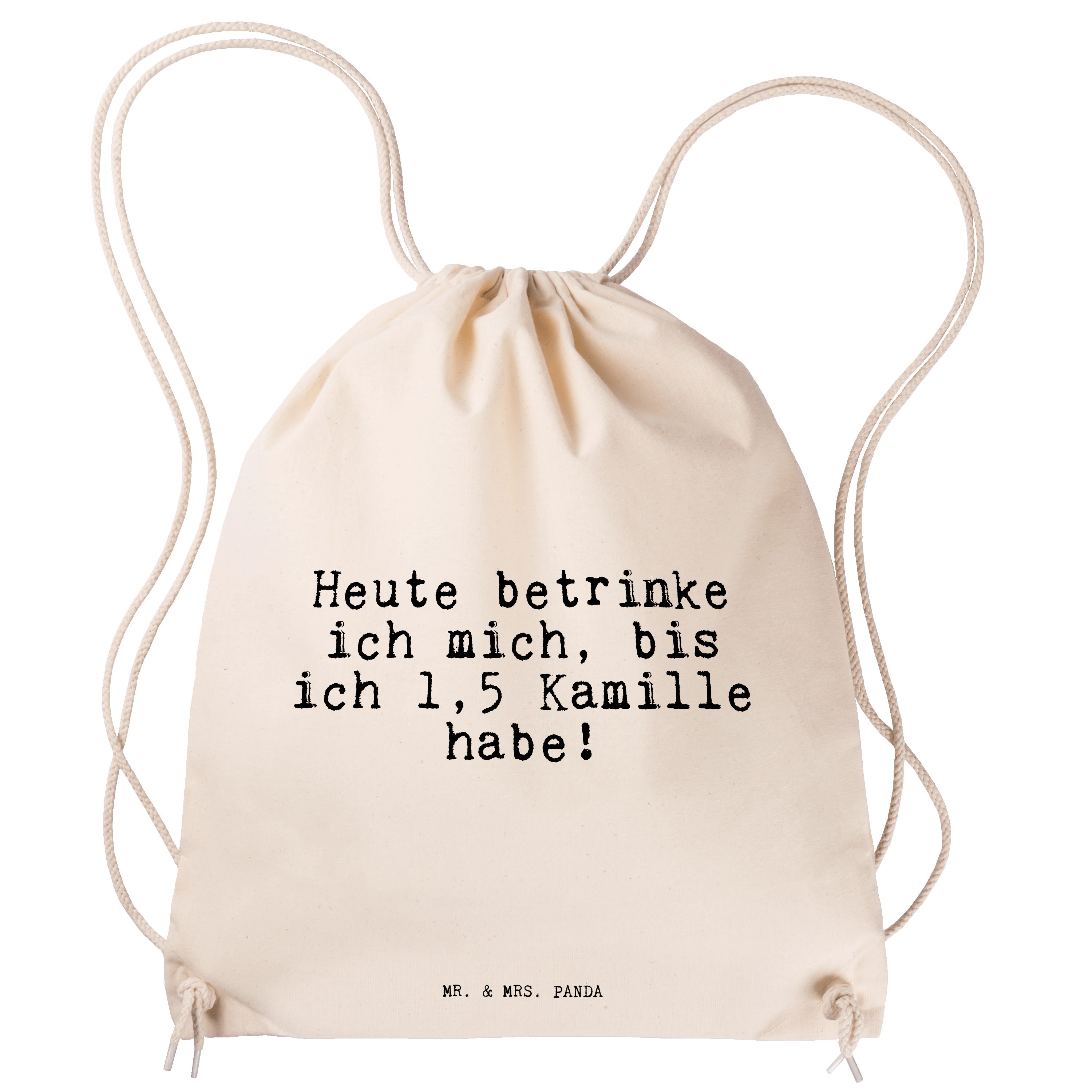 Mr. & Mrs. Panda Sporttasche »Heute betrinke ich mich,... Transparent