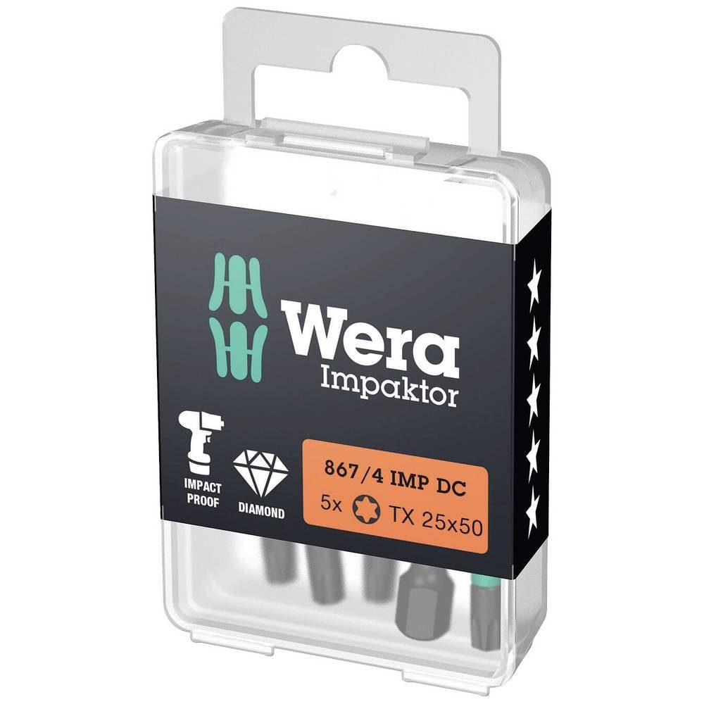 20 mm Wera TORX Torx-Bit 867/4 IMP 50 DC x