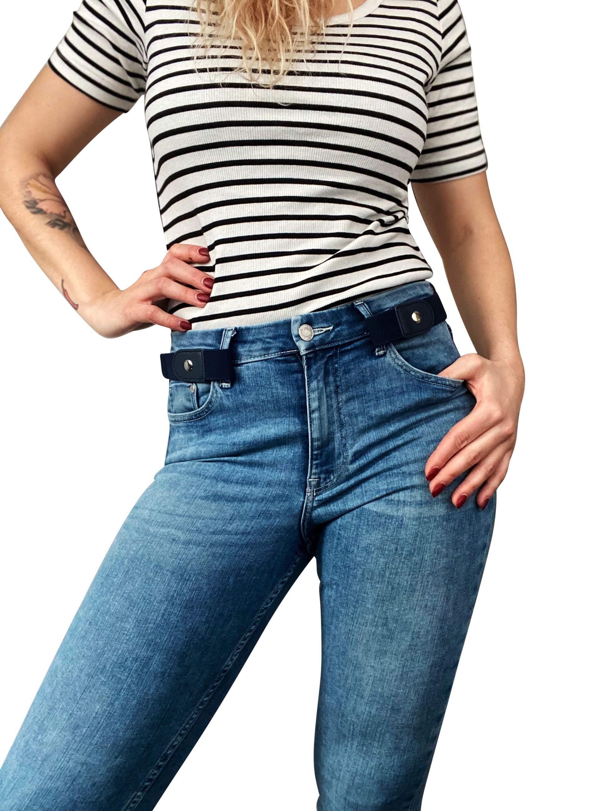 FRONHOFER Stretchgürtel Damen (1-St) ohne Schnalle, zum Einziehen, für Jeans