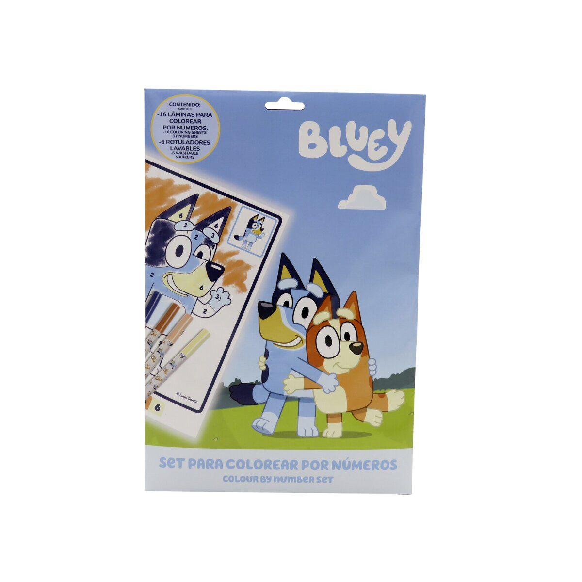 Bluey Kreativset Bluey Malen nach Zahlen Set A4 16 Blätter