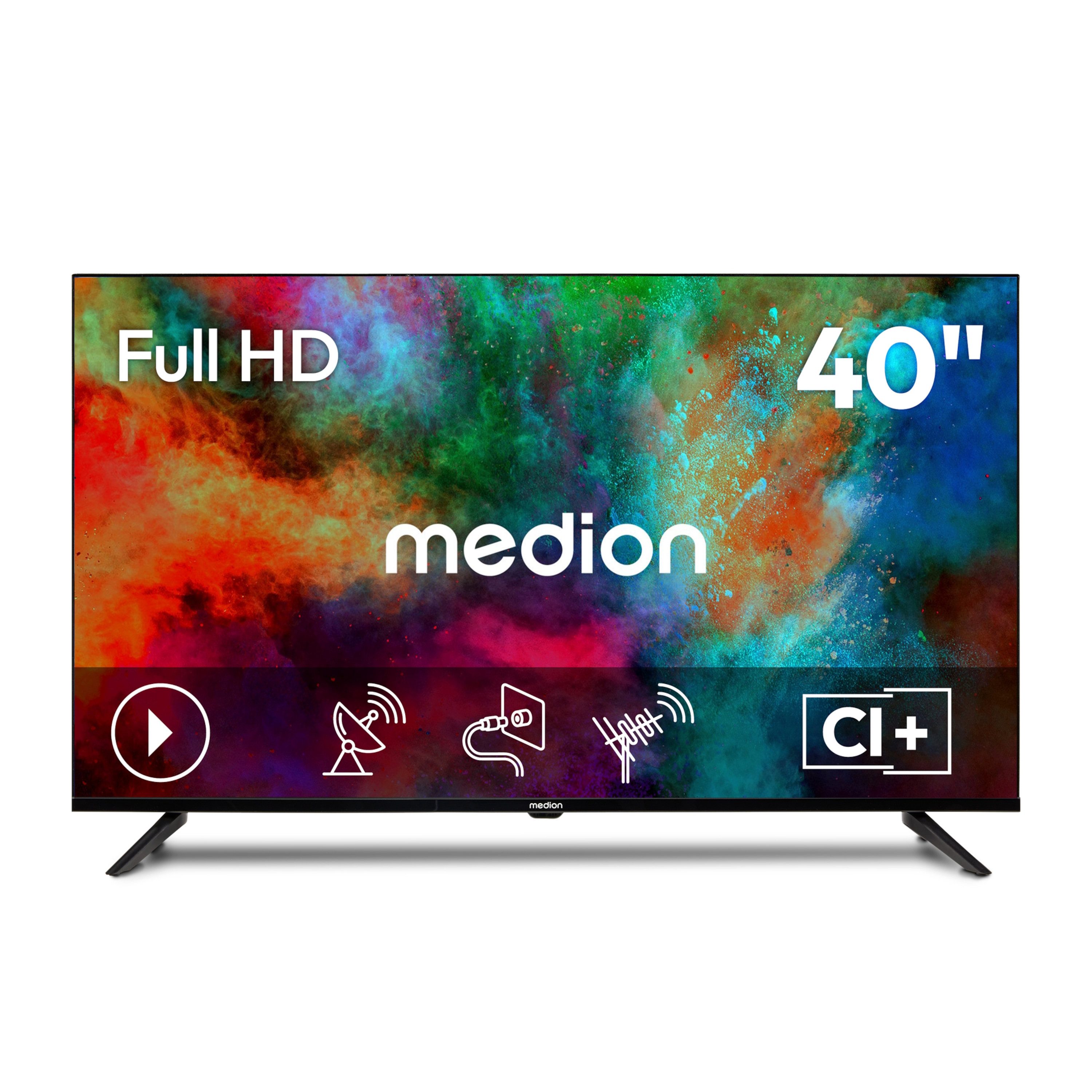 Medion® MD840002 LCD-LED Fernseher (100.3 cm/40 Zoll, 1080p Full HD, Pay-TV, CI+, Media Player, DVB-T Antenne)
