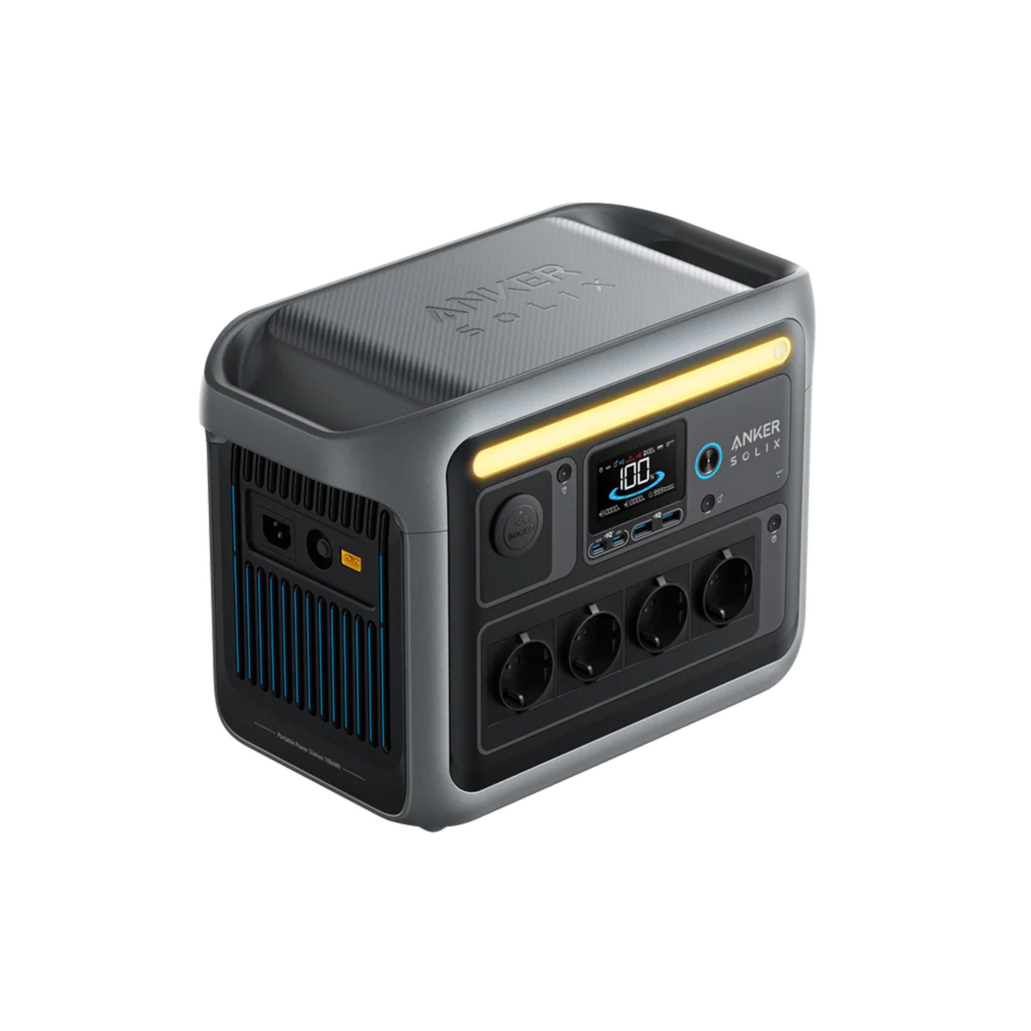 Anker Balkonkraftwerk Stromerzeuger C1000 Tragbare Powerstation, 1056Wh/1800W Solargenerator, 1800 W, (Set, bis 2400 W mit SurgePad), erweiterbar auf 2112 Wh, ideal für Outdoor & Zuhause