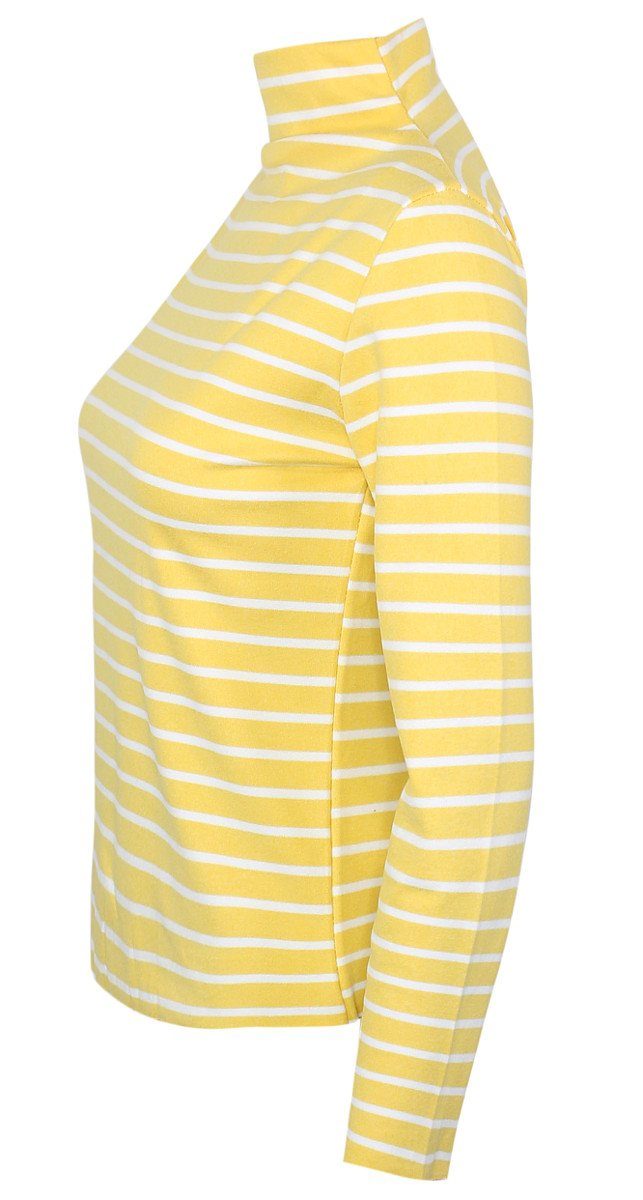 dy_mode Rollkragenshirt Damen Rollkragen Shirt Gestreift günstig online kaufen