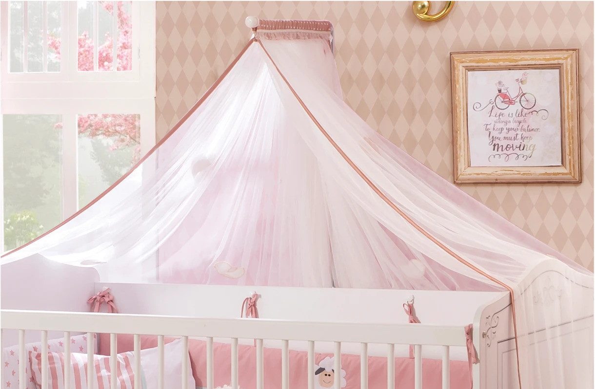 Möbel-Zeit Betthimmel SELENA für Babybetten inklusive Befestigungsstange 70x140 cm, inklusive Befestigungsstange
