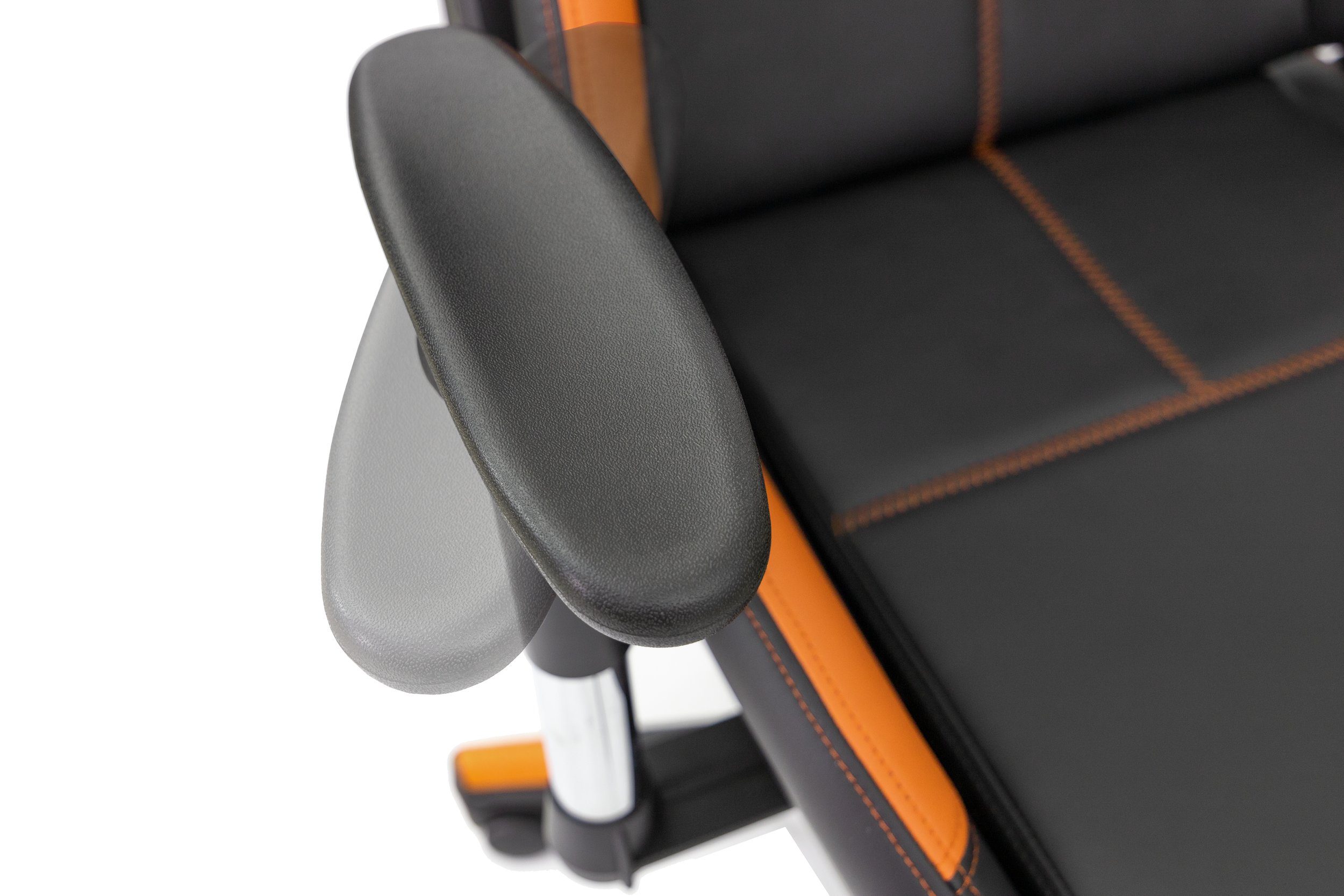 TPFLiving Bürostuhl Fire mit Lendenkissen Racing Stuhl Orange hochwertigem bis Drehstuhl XL Gaming-Stuhl kg - Kunstleder), Belastbarkeit (aus Zockerstuhl, 150