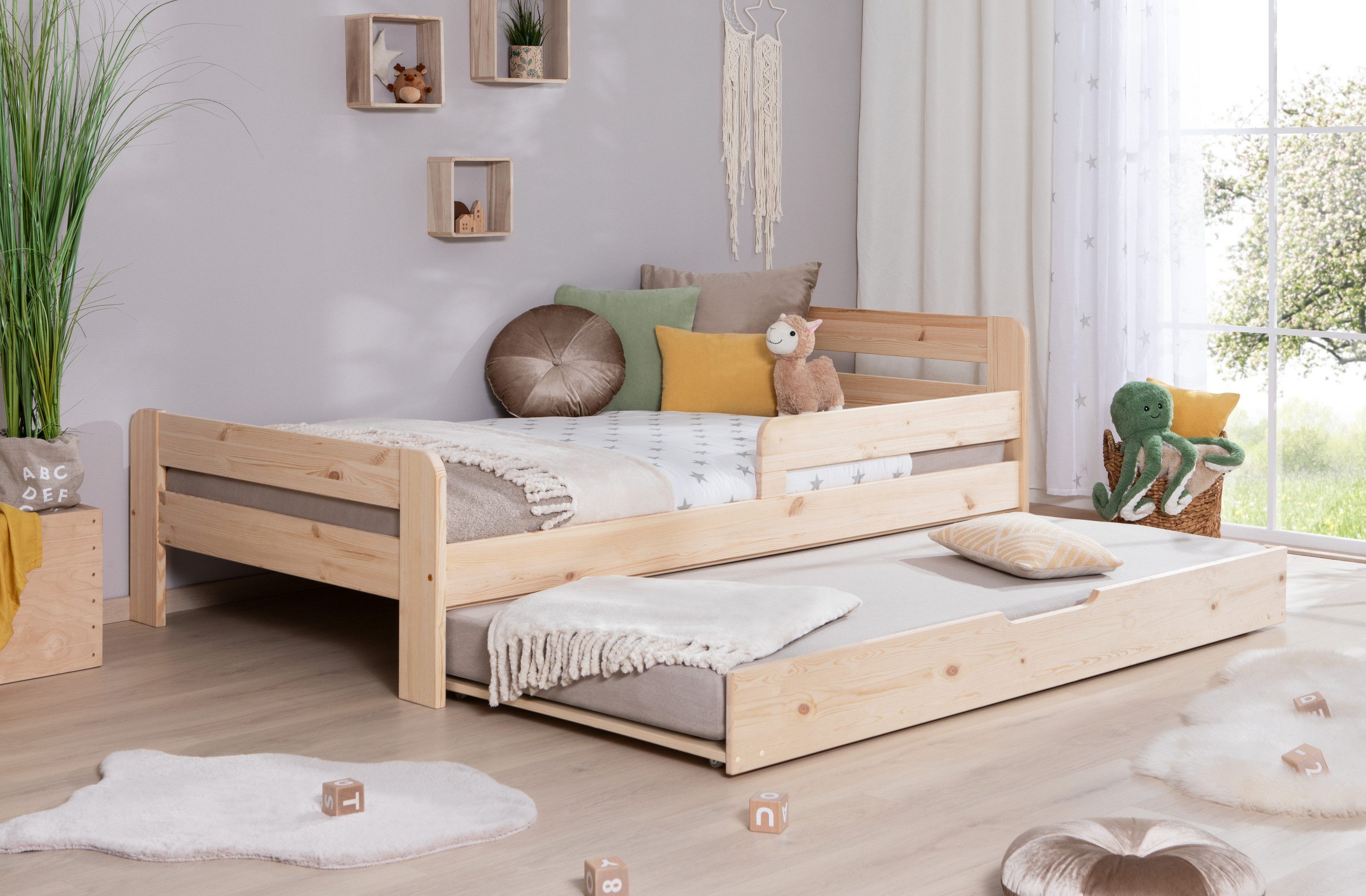 Ticaa Bettgestell Einzelbett Kinderbett Jugendbett "Bennet" günstig online kaufen